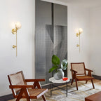 Alabaster Marble Ava Brass Wall Light