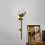 Alabaster Marble Ava Brass Wall Light
