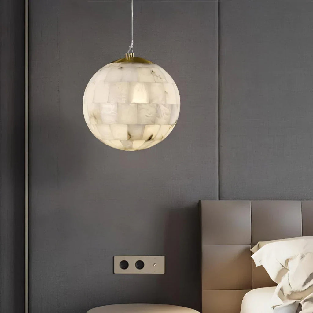 Celeste Orb Alabaster Pendant Light
