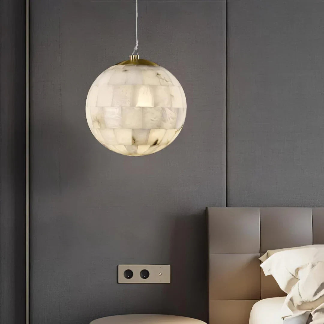 Celeste Orb Alabaster Pendant Light