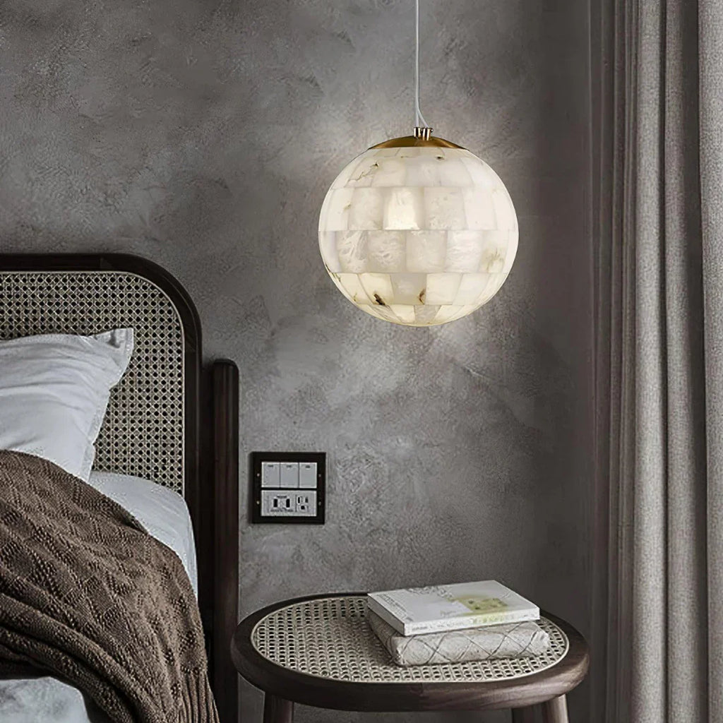 Celeste Orb Alabaster Pendant Light