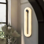 Elliptica Glow Alabaster Minimalist Wall Light
