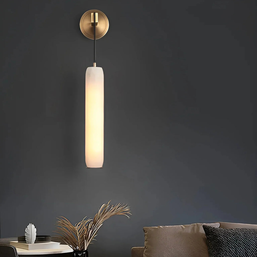 Serenata Flute Alabaster Elegant Wall Light