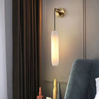 Serenata Flute Alabaster Elegant Wall Light