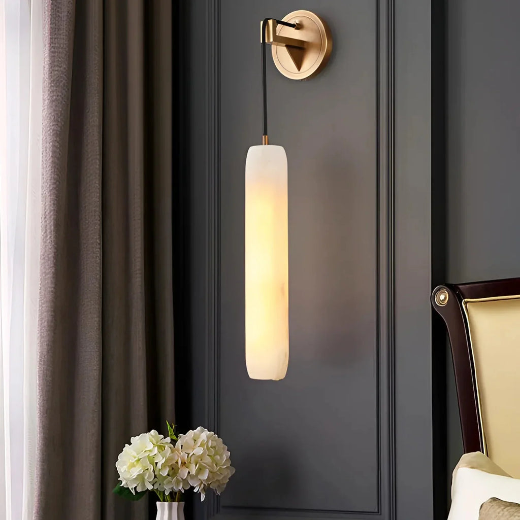 Serenata Flute Alabaster Elegant Wall Light