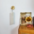 Serenata Flute Alabaster Elegant Wall Light