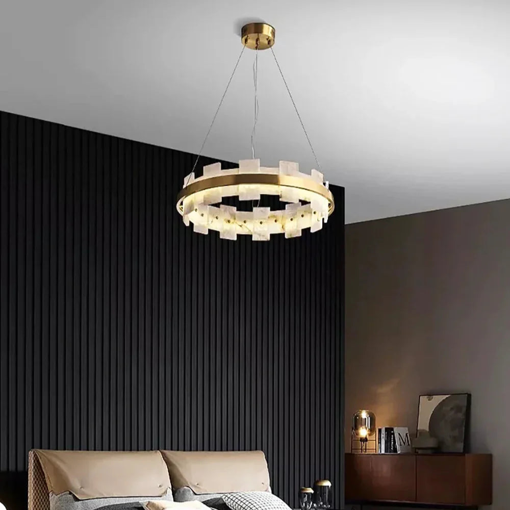 Elba Horizon Alabaster Luxury Chandelier