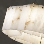 Serena Halo Alabaster Sculptural Brass Ceiling Lamp