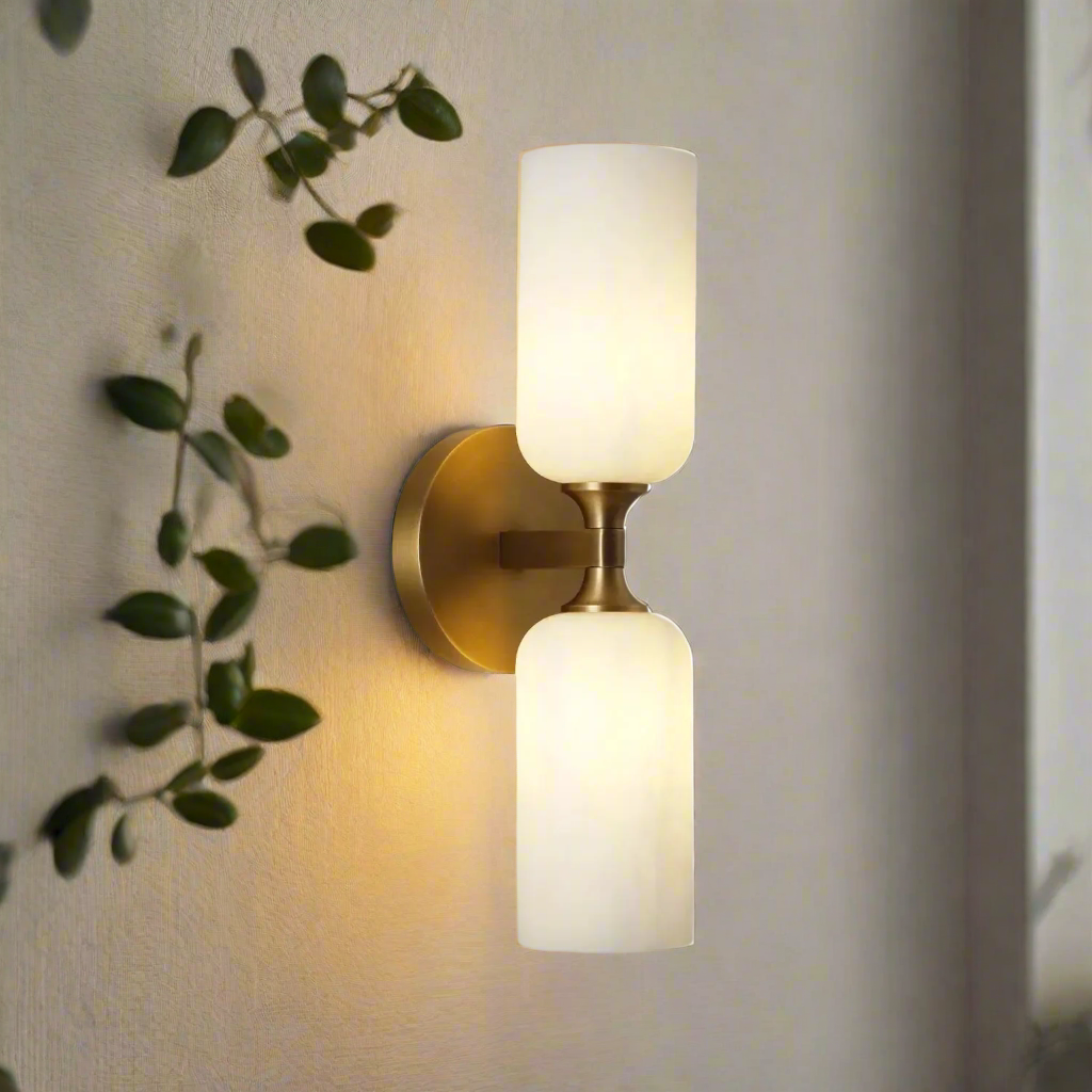 Monty Linea Alabaster Minimalist Wall Lamp