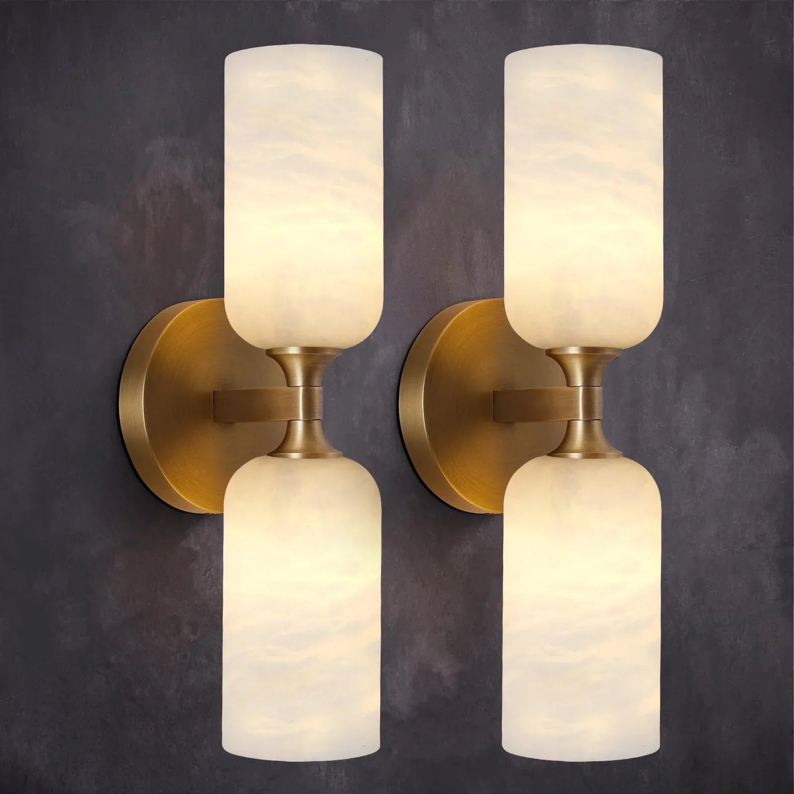 Monty Linea Alabaster Minimalist Wall Lamp