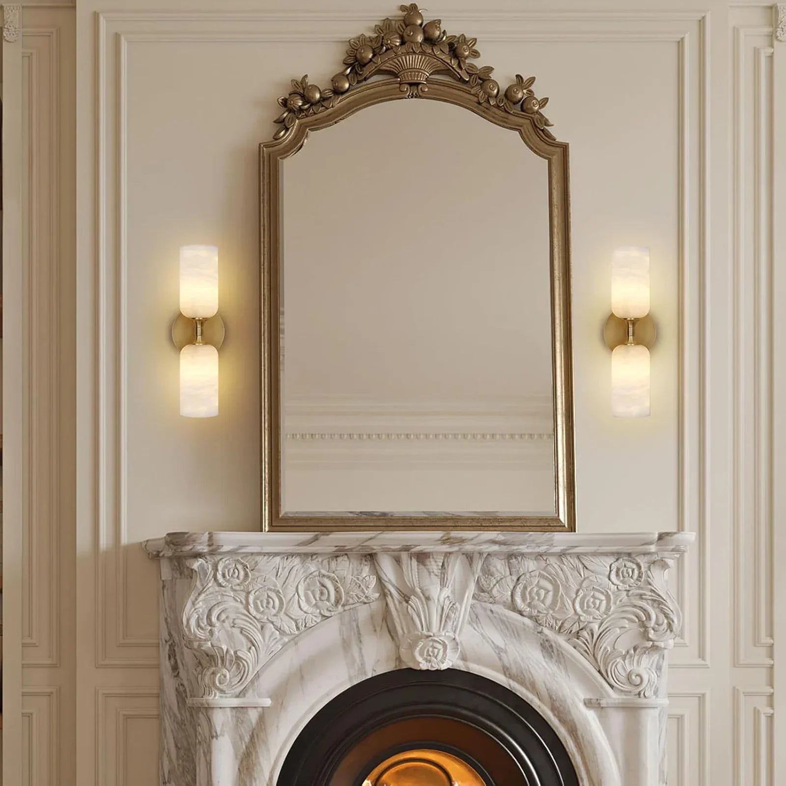 Monty Linea Alabaster Minimalist Wall Lamp