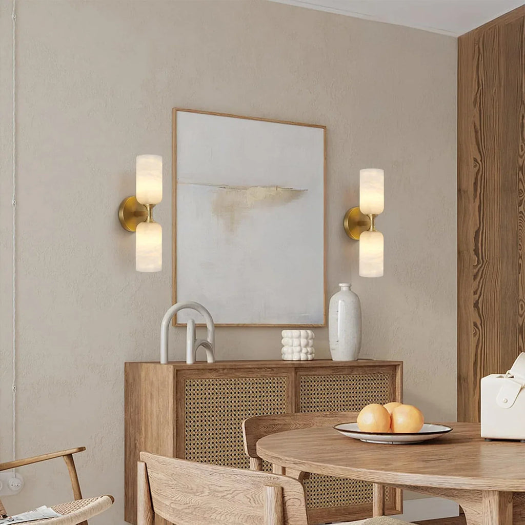 Monty Linea Alabaster Minimalist Wall Lamp