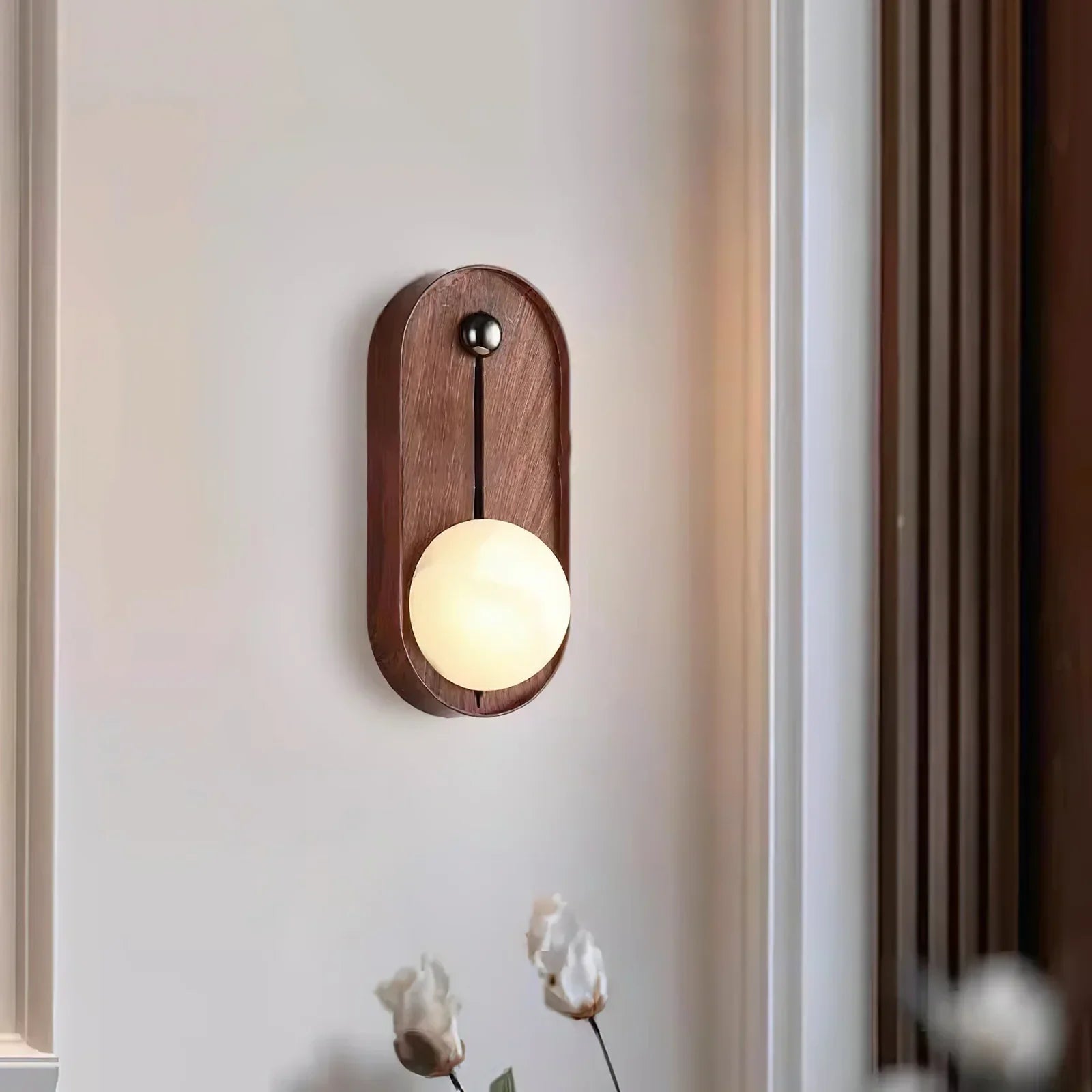 Odis Sphere Alabaster Wall Lamp