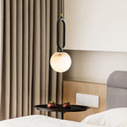 Alabaster Oval Ring Pendant Light