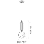Alabaster Oval Ring Pendant Light