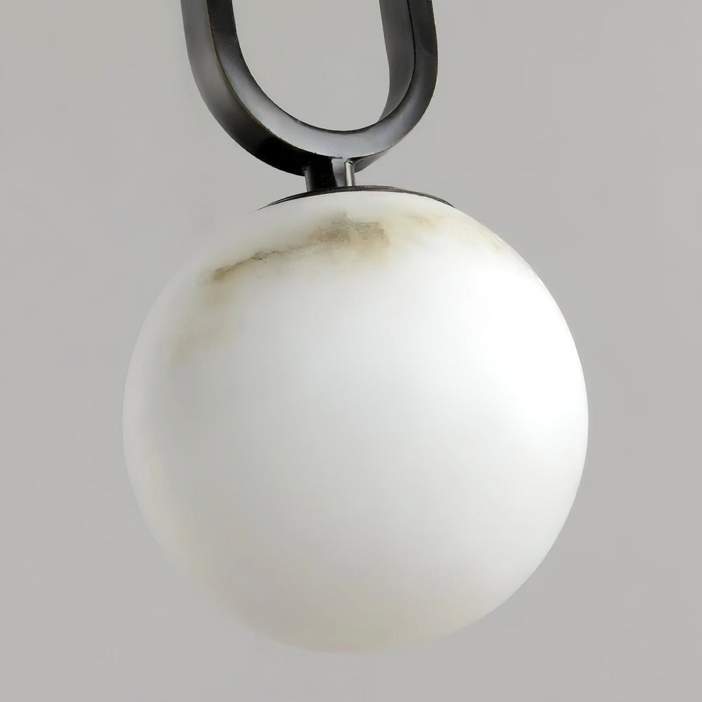 Alabaster Oval Ring Pendant Light