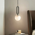 Alabaster Oval Ring Pendant Light