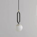 Alabaster Oval Ring Pendant Light