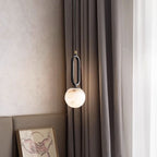 Alabaster Oval Ring Pendant Light
