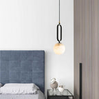 Alabaster Oval Ring Pendant Light
