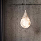 Alabaster Raindrop Pendant Light