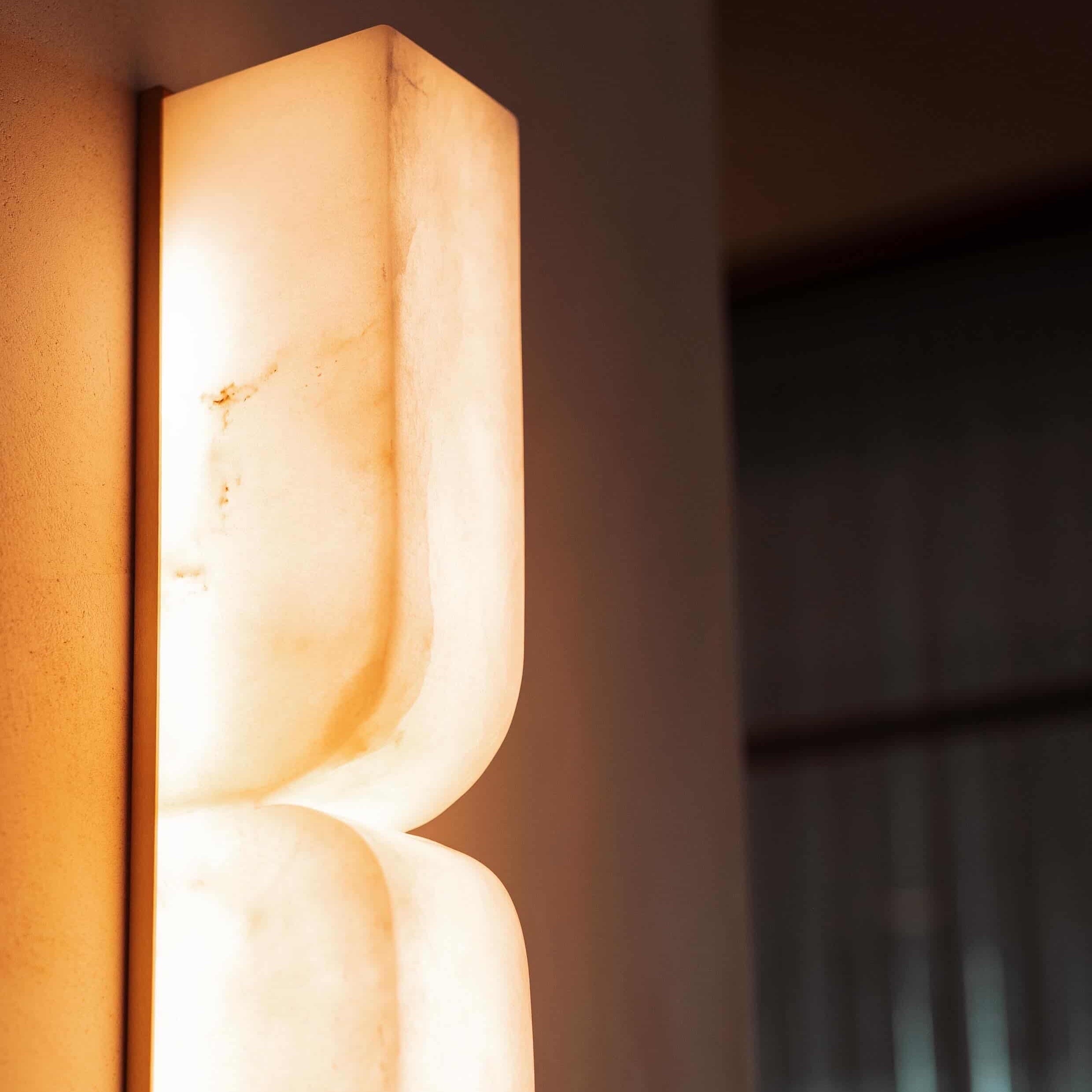 Modern Rectangular Alabaster Essence Wall Light
