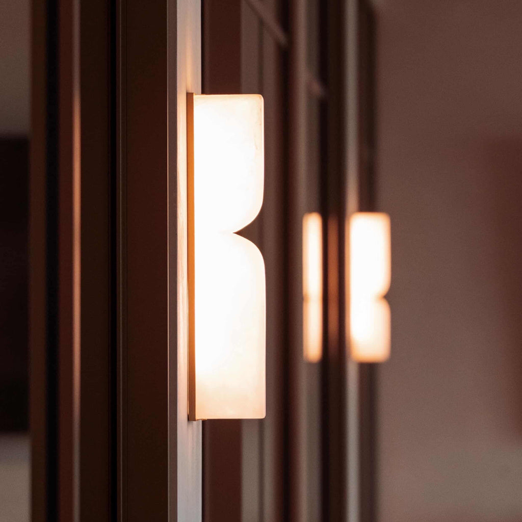Modern Rectangular Alabaster Essence Wall Light