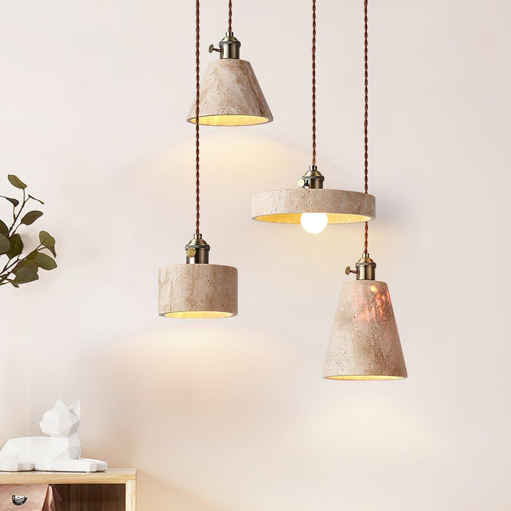 Alagusmo Minimalist Travertine Pendant Light