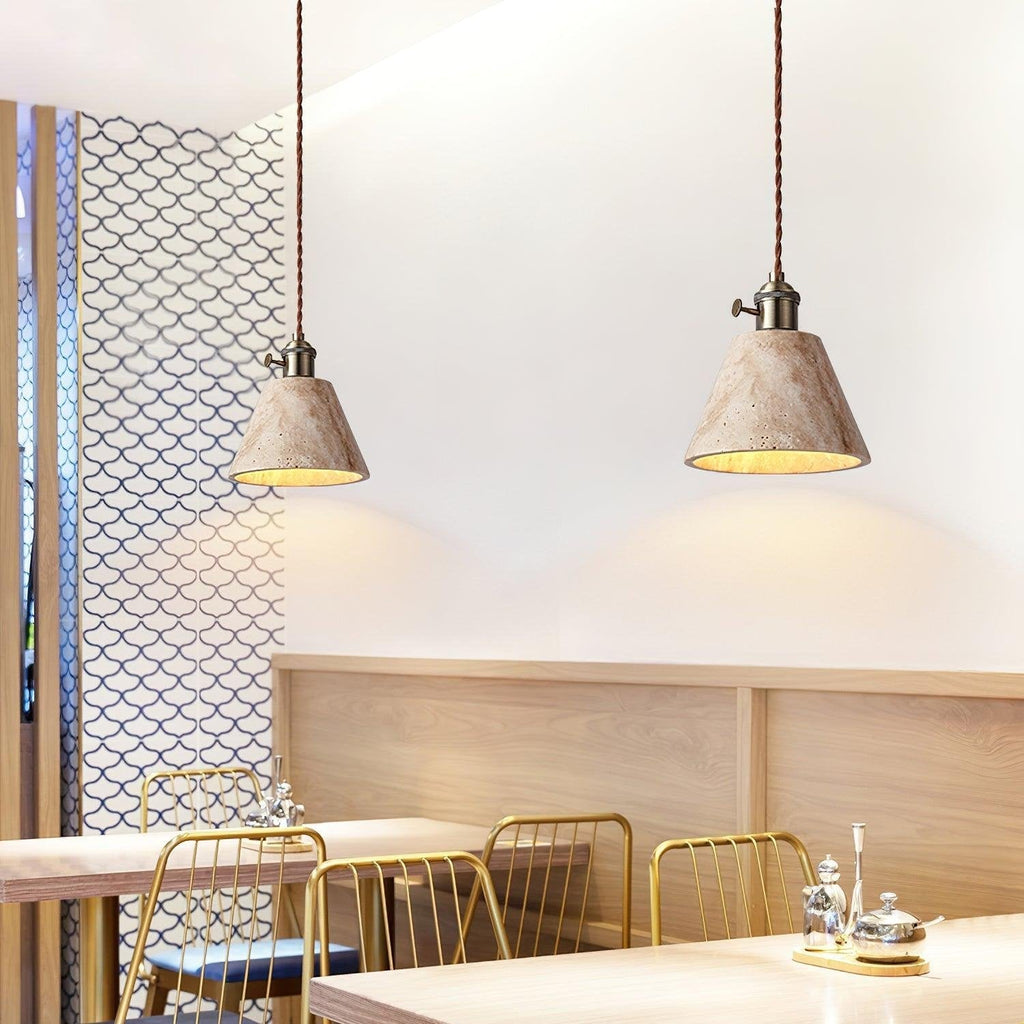 Alagusmo Minimalist Travertine Pendant Light