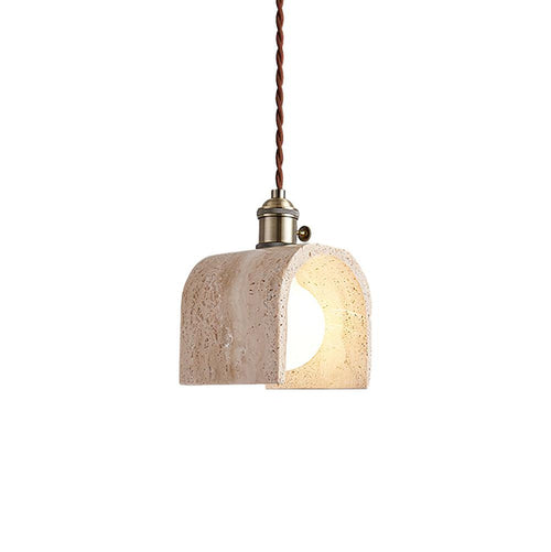 Alagusmo Minimalist Travertine Pendant Light