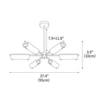 Amoslo Black Brass Chandelier
