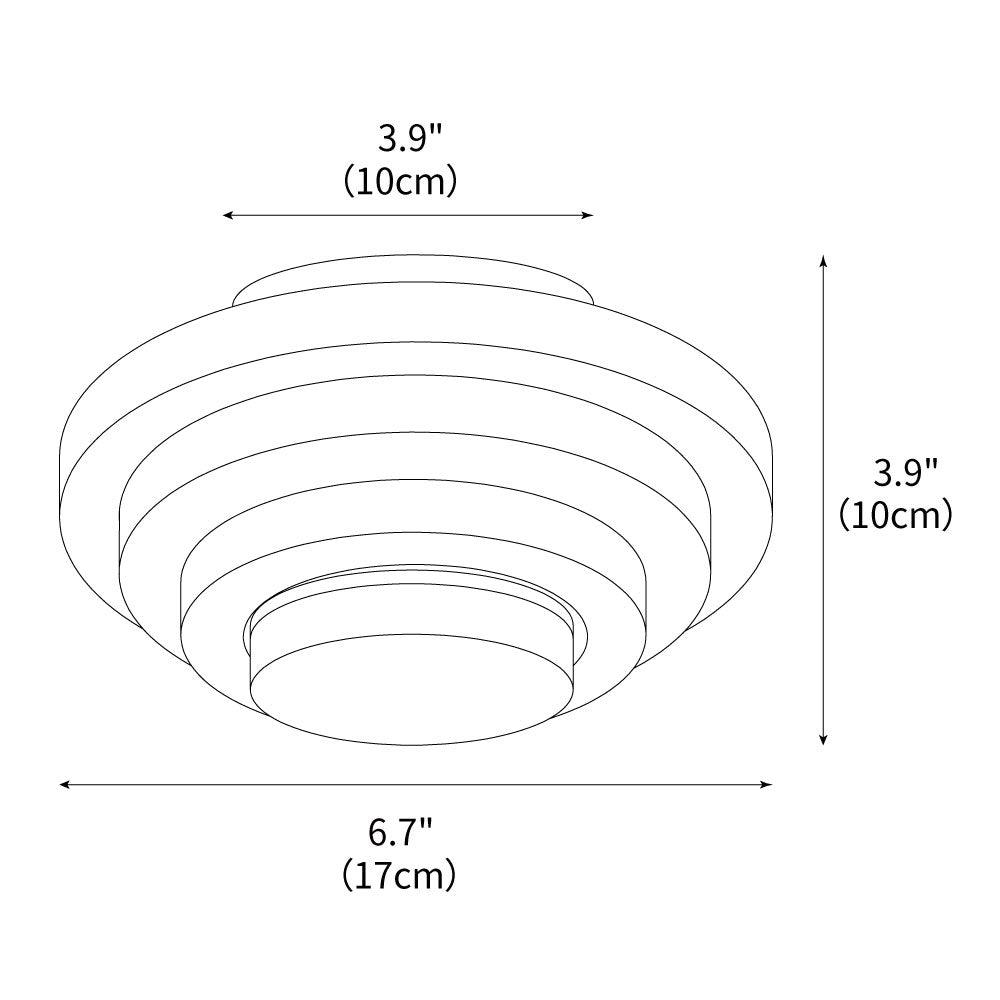 Aperture Travertine Ceiling Light