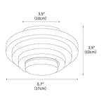 Aperture Travertine Ceiling Light