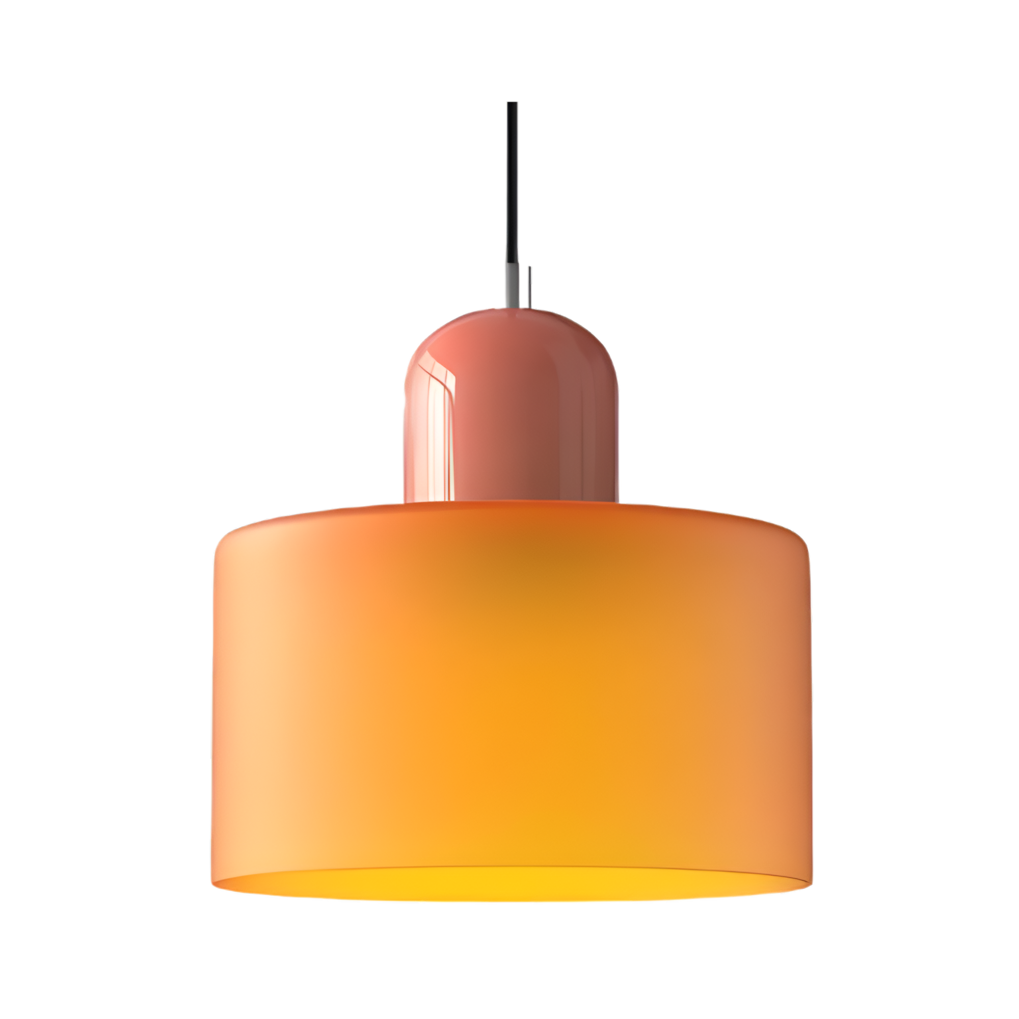 Nordic Iron Body Two-Tone Glass Pendant Light