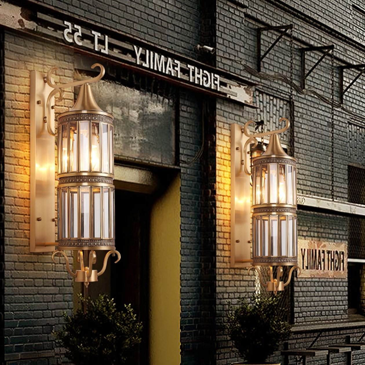 Retro Arabian Brass WaterProof IP65 Outdoor Wall Light