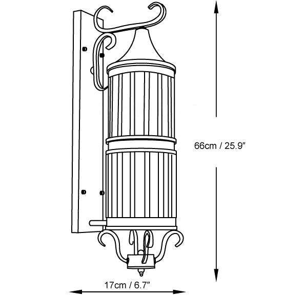 Retro Arabian Brass WaterProof IP65 Outdoor Wall Light