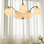 Grandeur Art Glass Metal Chandelier