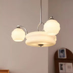 Grandeur Art Glass Metal Chandelier