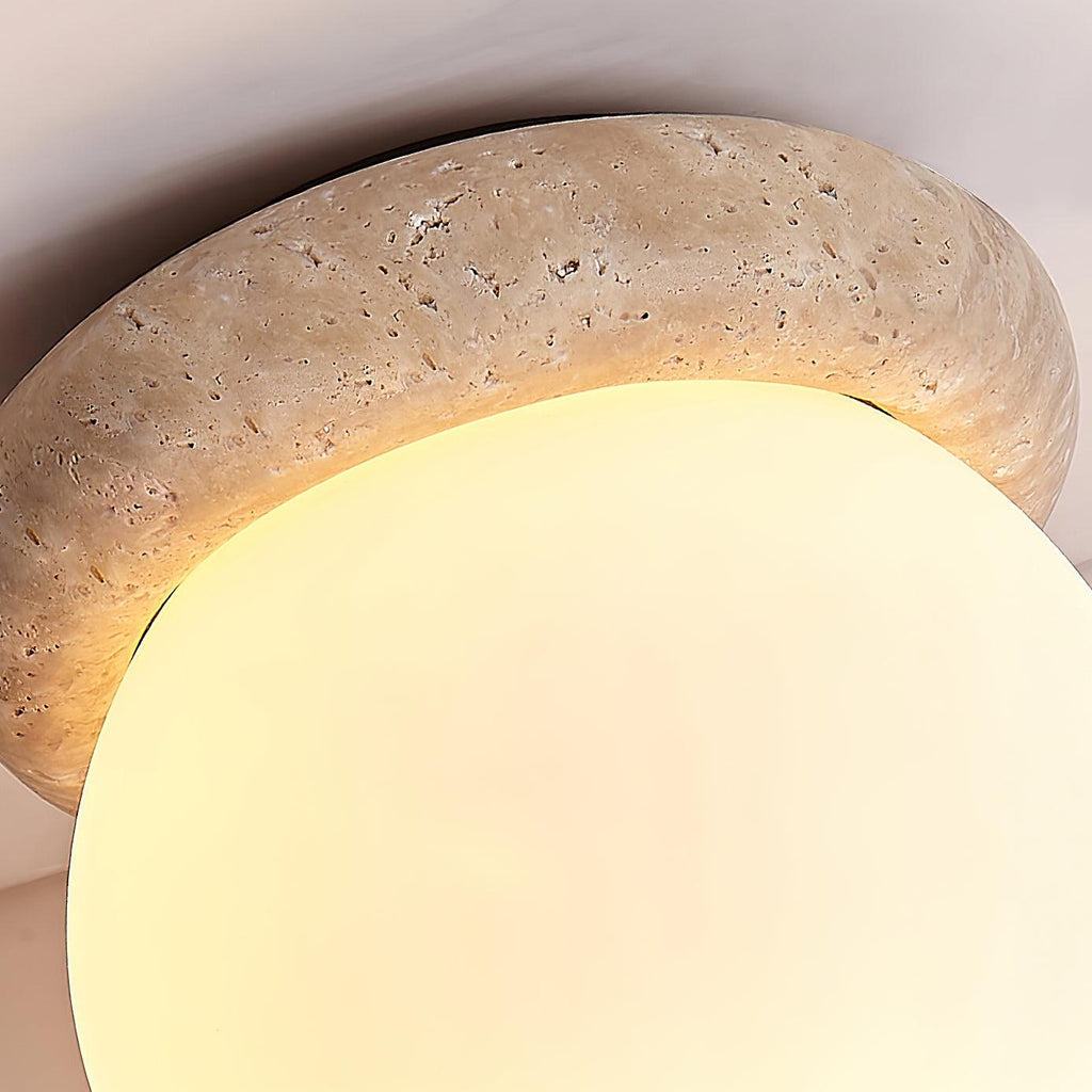 Asteroid Travertine Ceiling Light