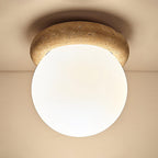Asteroid Travertine Ceiling Light
