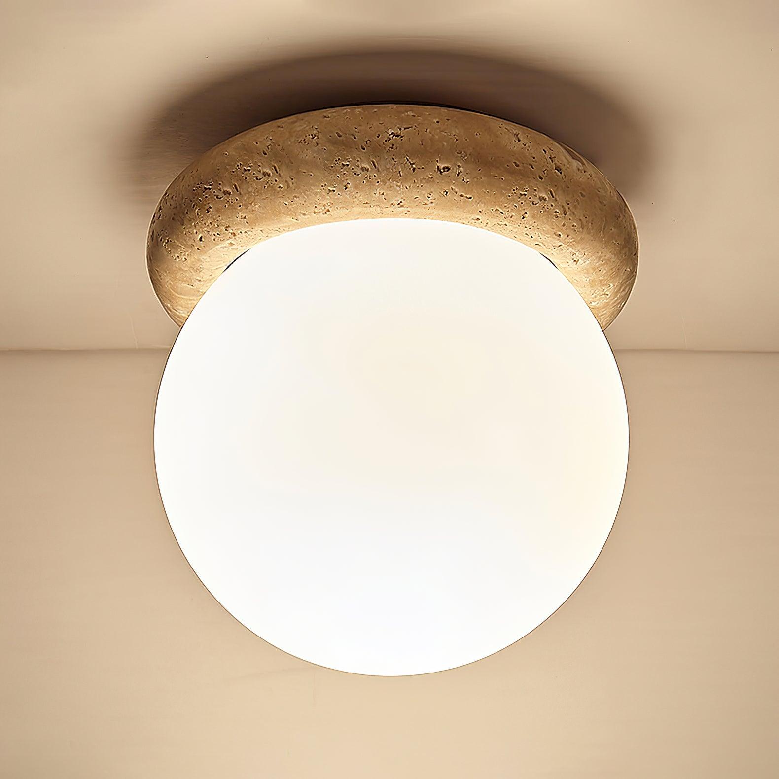 Asteroid Travertine Ceiling Light