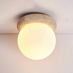 Asteroid Travertine Ceiling Light