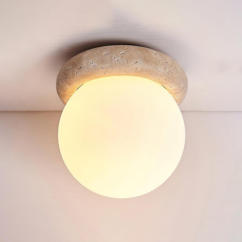 Asteroid Travertine Ceiling Light