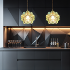 Blooming Nordic Flower Glass Pendant Light