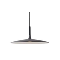 Elegant iron disc pendant light, black, product view