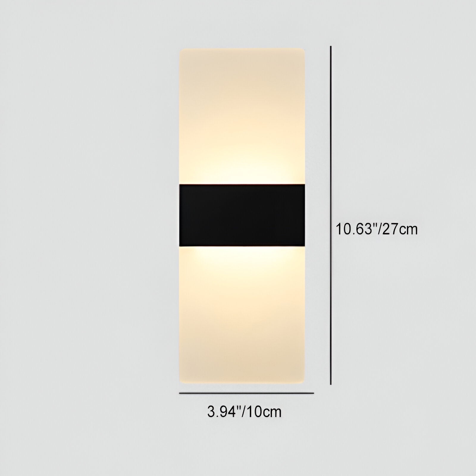 Minimalist Acrylic Aluminum Rectangle LED Wall Light