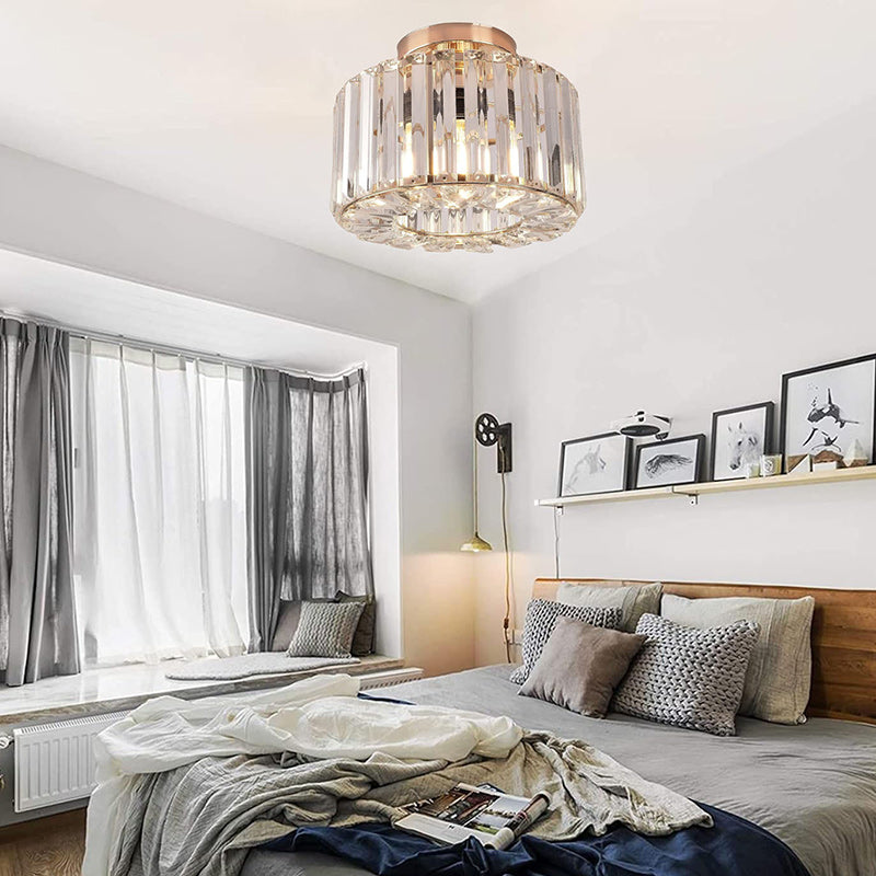 Elegant Crystal Flush Mount Ceiling Light