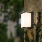 Modern Minimalist Rectangular Acrylic Sensor Solar IP65 Waterproof Outdoor Wall Light