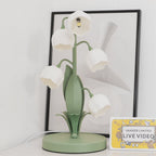 Bell Orchid Nordic Iron Glass Flower Table Light
