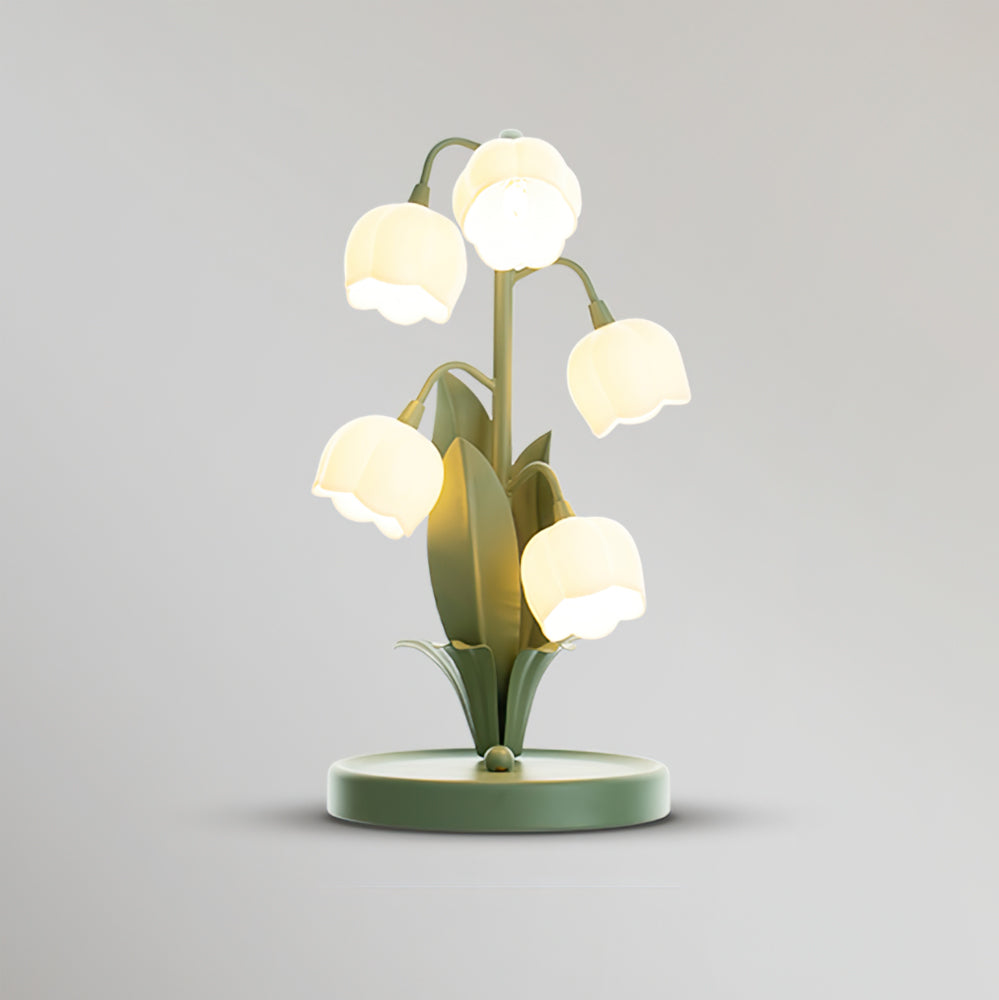 Bell Orchid Nordic Iron Glass Flower Table Light